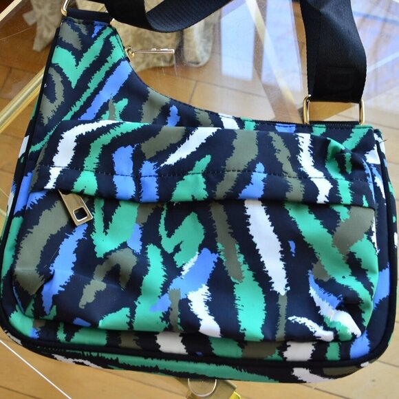 Diane von Furstenberg DVF for Target - Zebra Green Utility Crossbody Bag - Picture 3 of 10